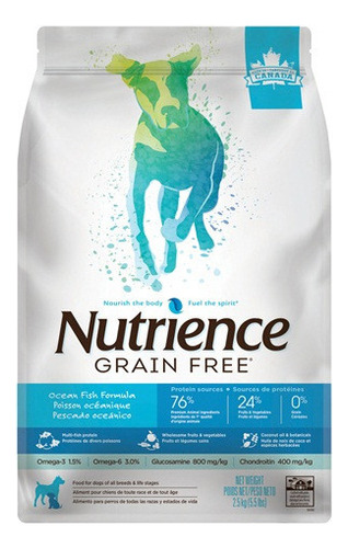Nutrience Grain Free Perro Pescado Oceanico 2.5kg