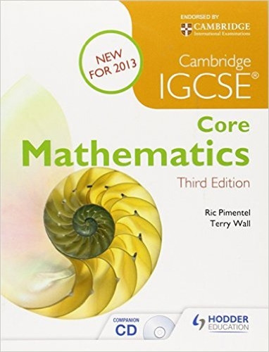 Cambridge Igcse Core Mathematics (3rd.edition) Book + Cd, De Pimentel, Ric. Editorial Hodder Education, Tapa Blanda En Inglés Internacional, 2014