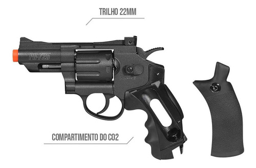 Revolver Co2 4.5 Pressão Gamo Pr-725 Full Metal + Chumbinho