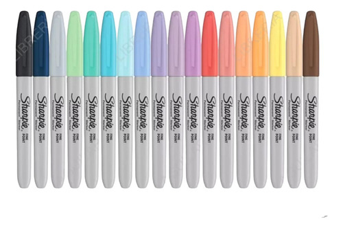 Kit 18 Marcadores Sharpie Vintage Travel Punta Fina Mandalas