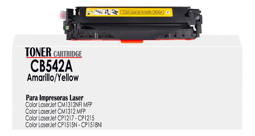 Toner Generico Cb542a Amarillo Para Color Laserjet Cm1312mfp