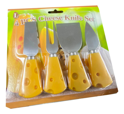 Set 4 Cuchillos De Quesos Palas Tenedor Cuchillo 