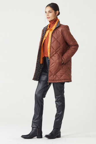 Tapado Reversible Campera Mujer Abrigo Liviano 23138