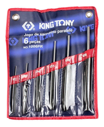 Jogo De Saca Pino Paralelo Com 6 Peças 1006pr - King Tony