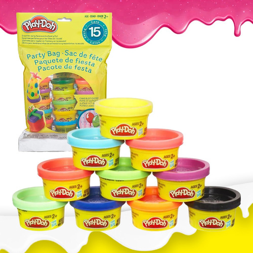 Play-doh Party Bag 15 Pzas Colores. Paquete Fiesta Regalitos