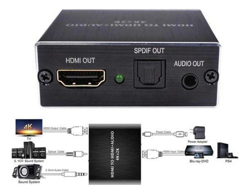 Conversor Divisor De Áudio Digital Extrator De Áudio 4k