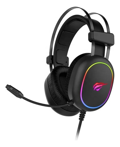 Audífonos Gamer Havit Gamer H2016d Negro Con Luz Rgb Led