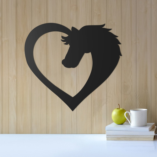 Quadro Decorativo Parede Animal Love Cavalo  30cm