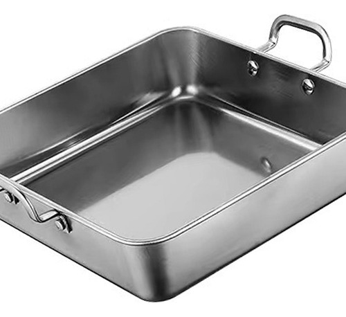 Bandeja Para Aperitivos, Plato Para Patatas 21x21cm Plata