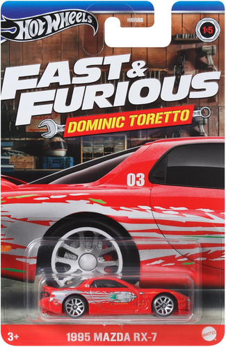 Mazda Rx7 Fast Furious Dominic Toretto Hot Wheels 1/5