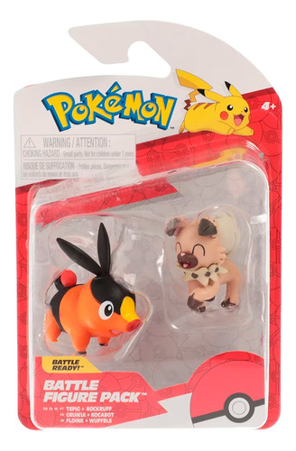 Figura Battle Figure Pack Pokemon Tepig + Rockruff Jazwares