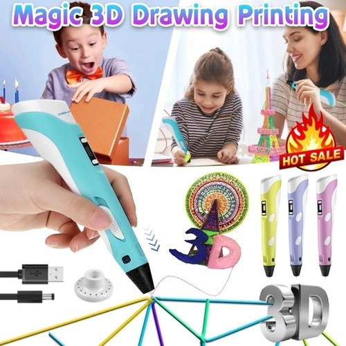 Caneta 3d Mágica 3d Desenho Impressora Caneta De Impressora+