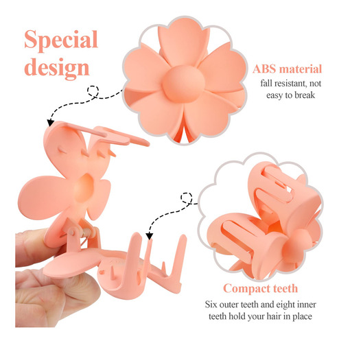 Clips De Garra Para Cabello Grueso Marca Sin Modelo 7 Colore Color
