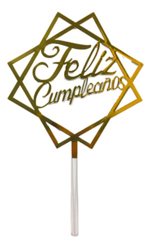 Topper Torta Feliz Cumpleaños 