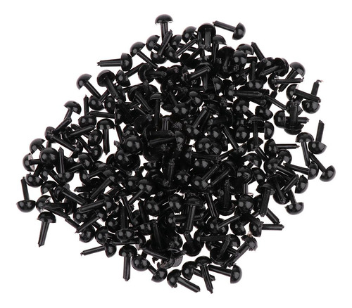 3 X 200 Piezas De Ojos De Seguridad De Plástico Negro Para