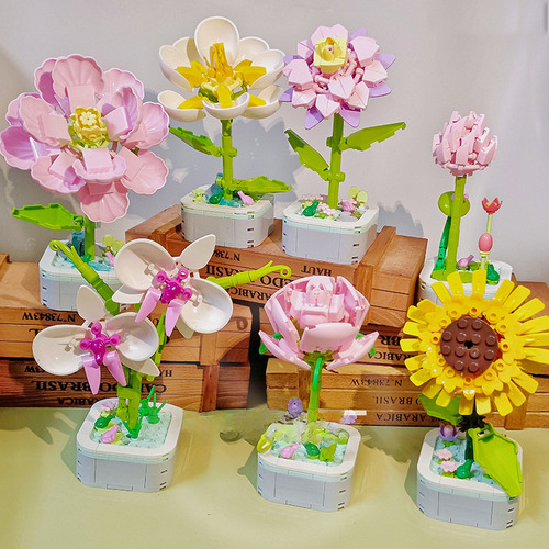 Juguete Educativo Hazy Heart - Rose Building Blocks Para