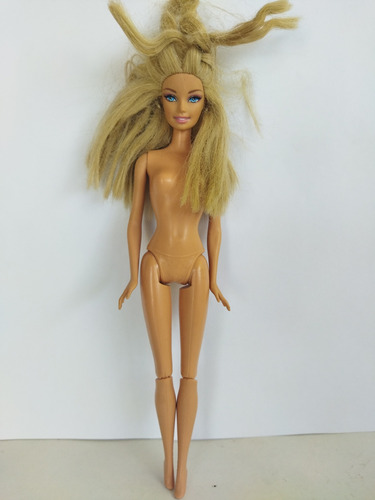 Barbie Articulada Piernas Rubia Trenzas Aretes 2009