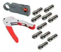 Comprar Pack Crimpeadora +pelacable Coaxial + 20 Conectores Rg6