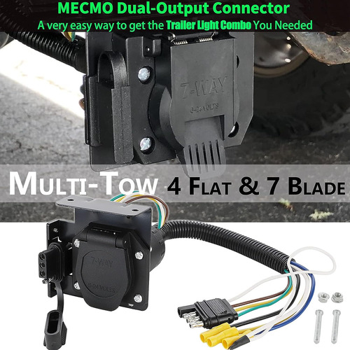 Adaptador De Remolque Múltiple De 4 Vías Plano A Hoja De 7 V