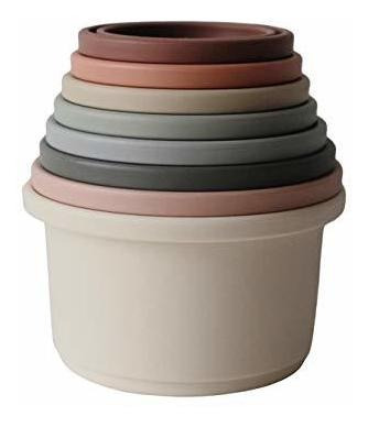 Juguete De Tazas Apilables Mushie | Hecho En Dinamarca