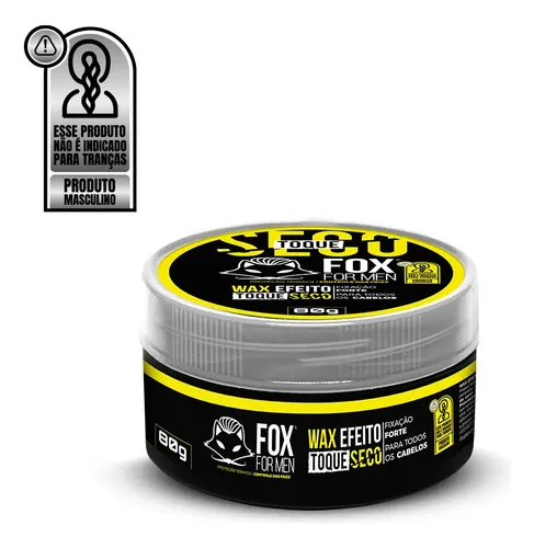 Pomada Modeladora Toque Seco Pote Cinza Fox For Men 80g UV