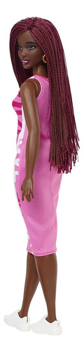 Muñeca Barbie Fashionistas #186, Con Curvas, Trenzas Carmesí