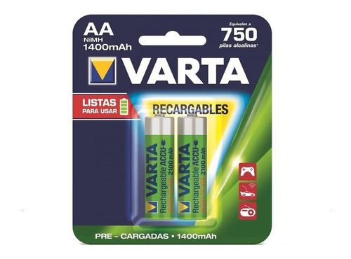 Pila Recargable Aa X2 1400ma Varta - Escar