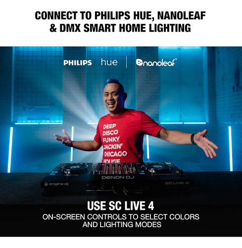Controlador Dj Denon Sc Live 4 Con Parlantes Y Wi-fi