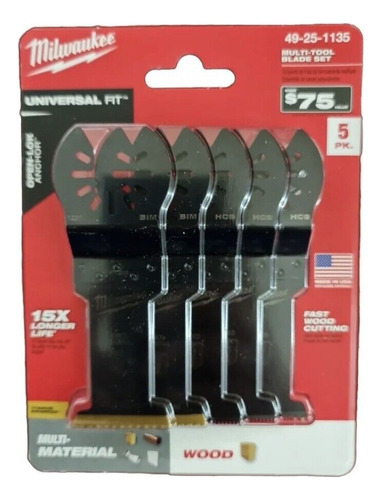 Milwaukee 1 1/38  Multi Herramientas Set 5 Pzs 