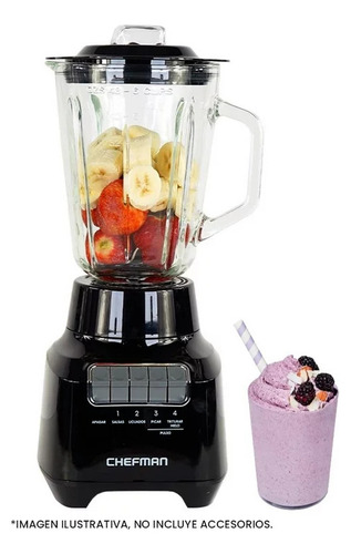 Licuadora Chefman 1.5 Litros 4 Velocidades 400 W Negro