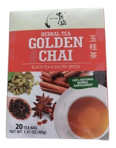 Te Golden Chai Importado De China Caja 20 Sobres