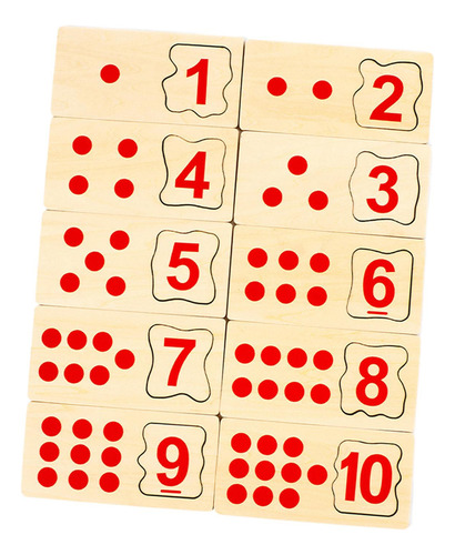 10x Bloques De Conteo De Madera Juguetes