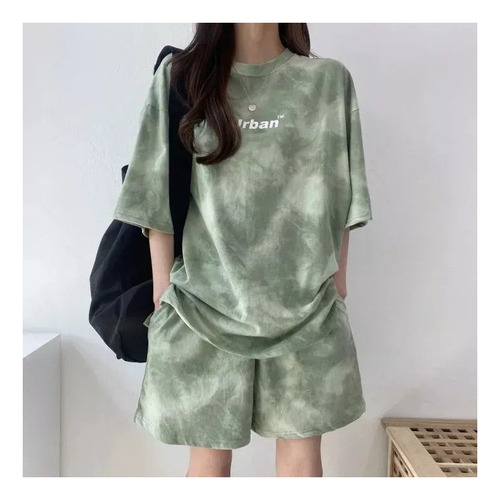 Conjunto De Top Y Pantalones Cortos Casuales De Verano Con E