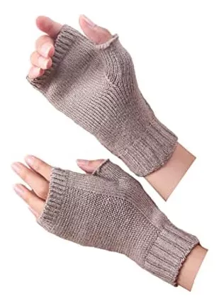 Mujer Invierno Piel sintética Guantes sin dedos Guantes sin dedos Brazo  Guantes calientes