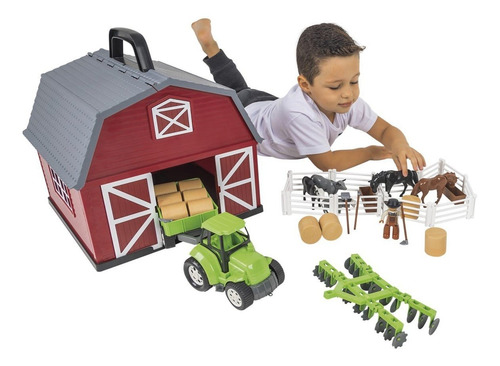 Imagem 2 de 4 de Brinquedo Infantil A Fazendinha Tipo Maleta Poliplac