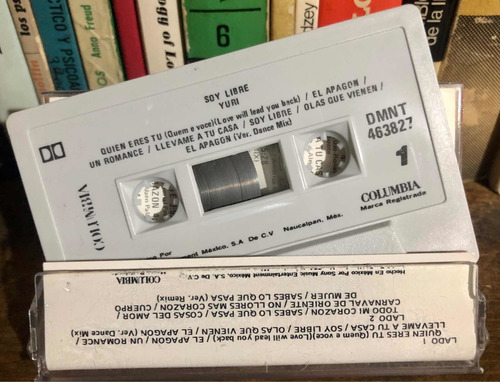 Cassette Música Yuri - Soy Libre. 1991. Nacional. (Usado)