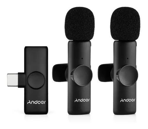 comprar Sistema De Micrófonos Inalámbrico Solapa Doble Celular Usb C