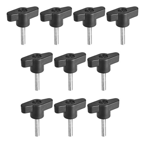10 Perilla Niveladora Con Tornillo M5x25mm, Forma T