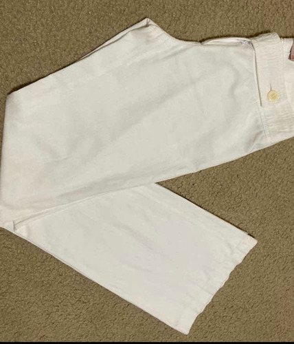 Pantalón Blanco Gabardina Oxford.