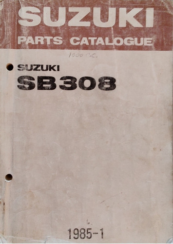 Catálogo De Partes Del Suzuki Sb308 1985