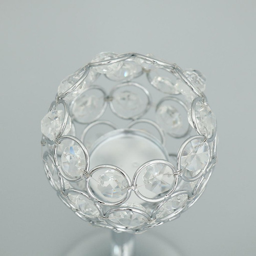2xsilver 21.5cm Mosaico Cristal Candelero Soporte De