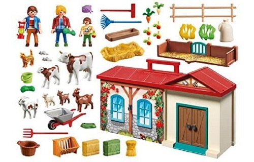 Imagen 5 de 10 de Playmobil 4897 Granja Maletin Country Original Educando