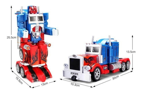 Imagen 6 de 10 de Camion Transformers Control Remoto Recargable Luz Y Sonido