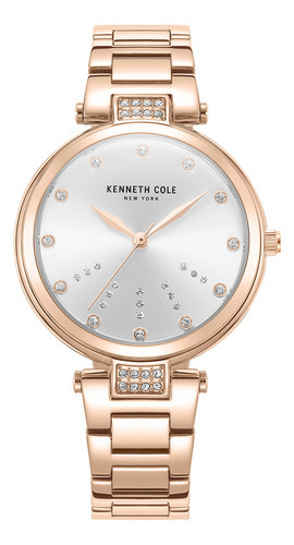 Reloj Mujer Kenneth Cole Kcwlg2237303 New York Color de la correa Rosa Color del bisel Rosa Color del fondo Plateado