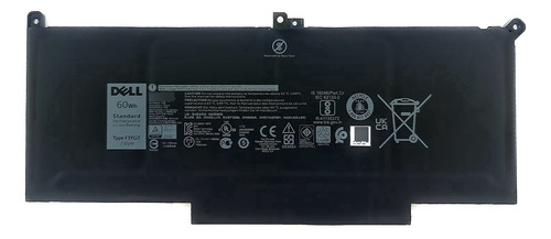 Bateria Dell Latitude E7480 4 Celdas Original Negro, F3ygt