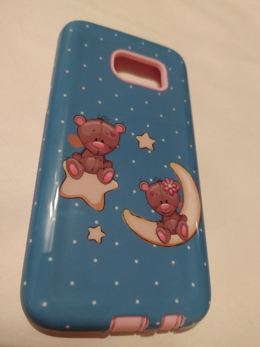 Funda Osos Para Galaxy S7 Doble Capa Luna Estrellas 