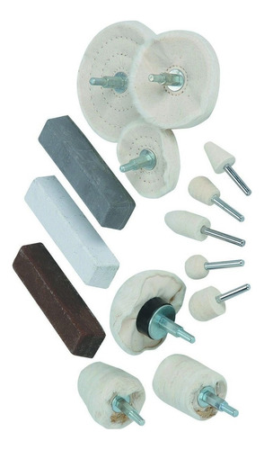 Kit De Pulido De Aluminio Con Adaptador 1/4 PuLG. 14 Pzas