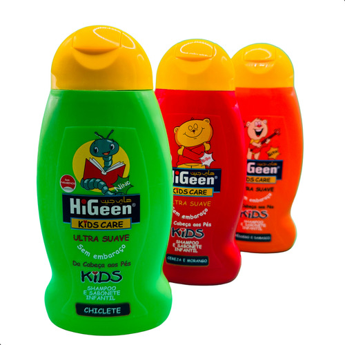 Kit Higeen De Shampoo Infantil 3 Fragancias Pura Diversão