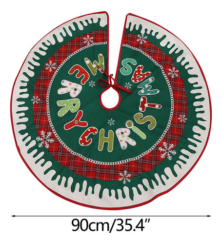 Adornos De Decoración Navideña, Faldón De Árbol De 80 Cm Con