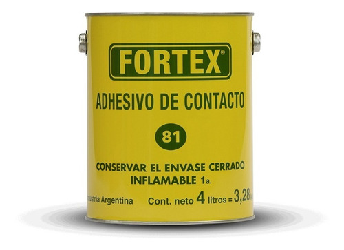 Imagen 1 de 6 de Adhesivo Contacto Fortex C81 4 Litros 10003 Pintumm